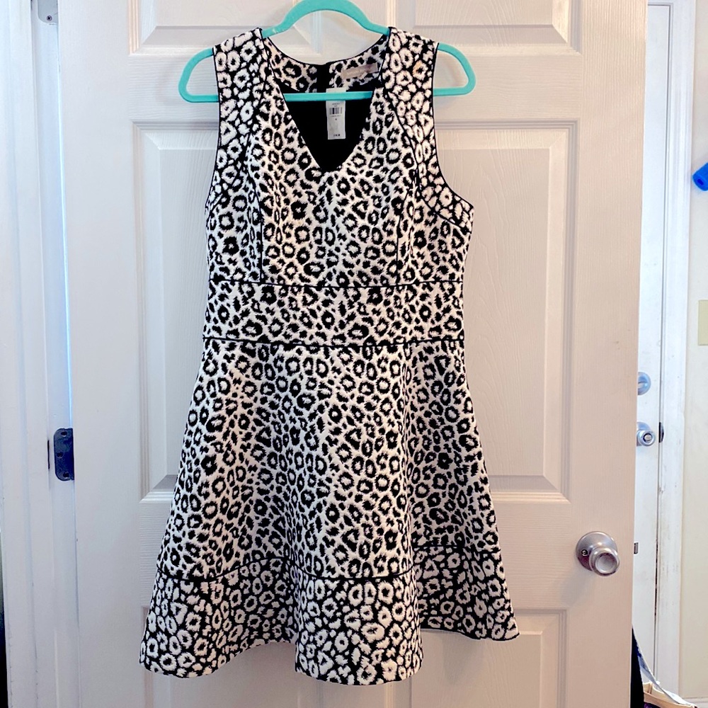 Banana Republic snow leopard cocktail dress size 16